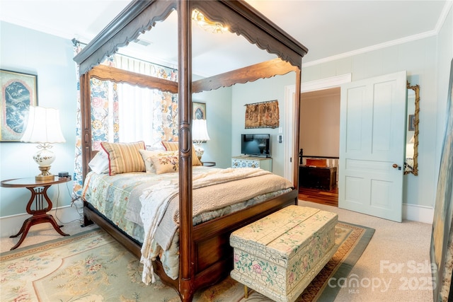 131 E Lexington Rd, Mocksville, NC 27028 - carpeted bedroom featuring ornamental molding