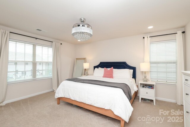 1914 Loggerhead Dr, Lancaster, SC 29720 - bedroom with light colored carpet, baseboards, and recessed lighting