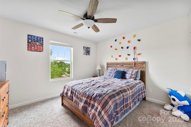 11518 Solstice Way, Huntersville, NC 28078 - bedroom featuring baseboards, carpet, and a ceiling fan