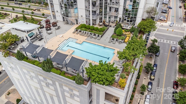 333 W Trade St Unit 1500, Charlotte, NC 28202 - drone / aerial view of a pool