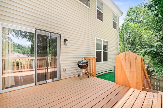 9437 Macquarie Ln, Charlotte, NC 28227 - wooden terrace featuring a grill
