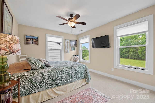 930 Hawley Rd, Mcconnells, SC 29726 - bedroom with carpet, baseboards, and ceiling fan