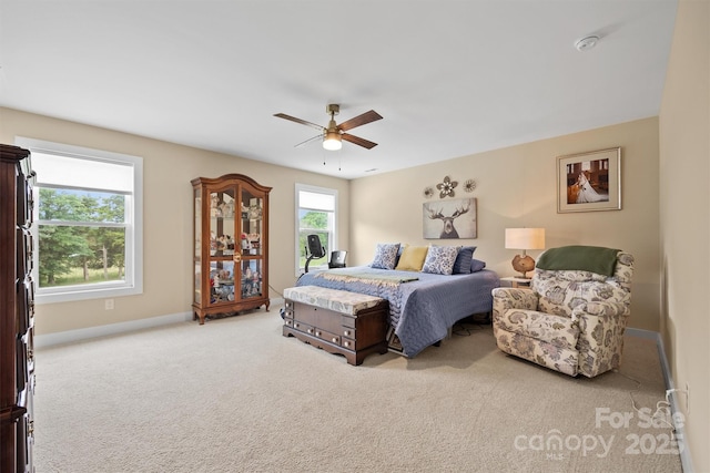 930 Hawley Rd, Mcconnells, SC 29726 - carpeted bedroom with baseboards and ceiling fan