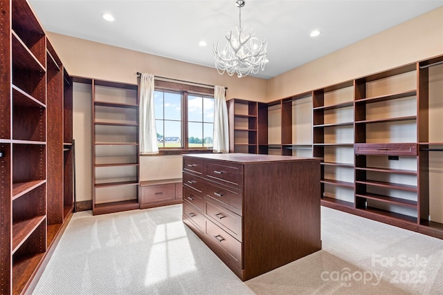 1822 Irby Rd, Monroe, NC 28112 - walk in closet with a chandelier and light colored carpet