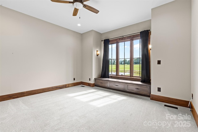1822 Irby Rd, Monroe, NC 28112 - unfurnished room featuring baseboards, carpet floors, ceiling fan, and recessed lighting