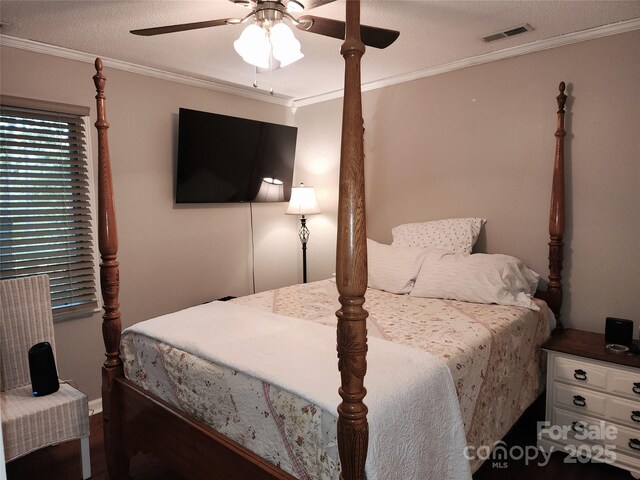 2800 Patio Ln, Gastonia, NC 28056 - bedroom featuring crown molding and ceiling fan