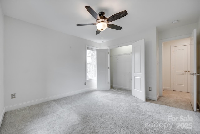 3741 Tea Olive Rd, Gastonia, NC 28056 - unfurnished bedroom featuring carpet flooring, baseboards, a closet, and a ceiling fan