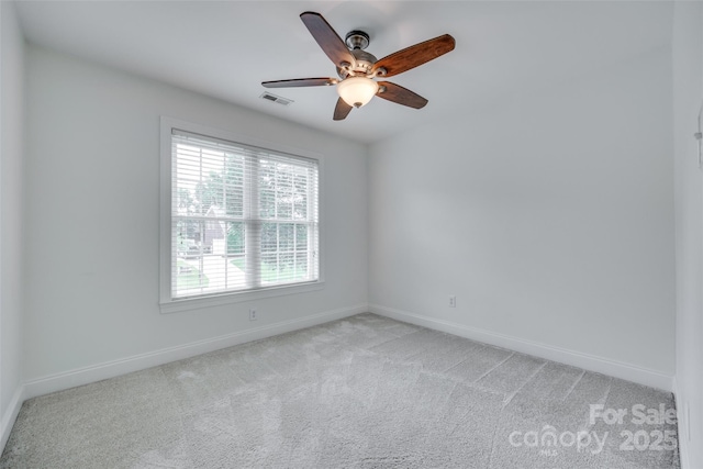 3741 Tea Olive Rd, Gastonia, NC 28056 - spare room featuring ceiling fan, baseboards, and light carpet