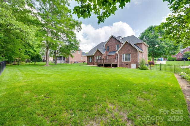 3741 Tea Olive Rd, Gastonia, NC 28056 - rear view of property featuring brick siding and a wooden deck