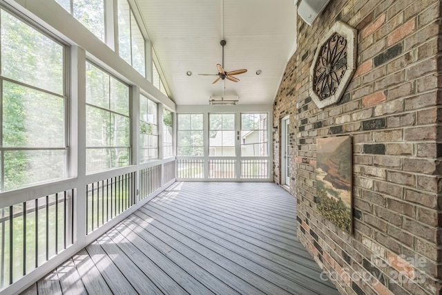 8336 Early Bird Way, Mint Hill, NC 28227 - unfurnished sunroom featuring a ceiling fan