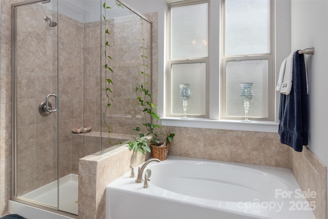 2021 Pinyon Ln, Lancaster, SC 29720 - bathroom featuring a shower stall and a bath