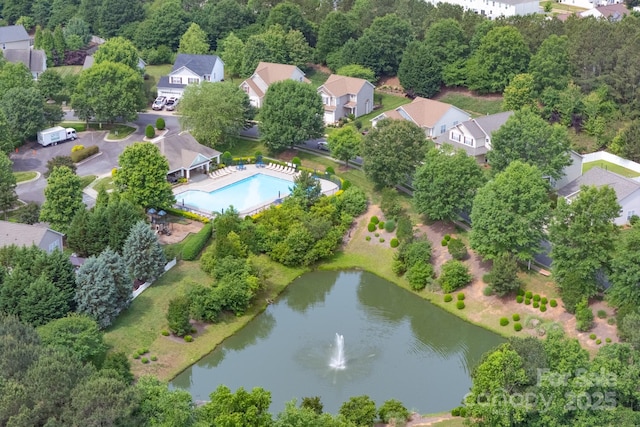 916 Coffee Tree Ln, Rock Hill, SC 29732 - aerial perspective of suburban area with a large body of water and a pool