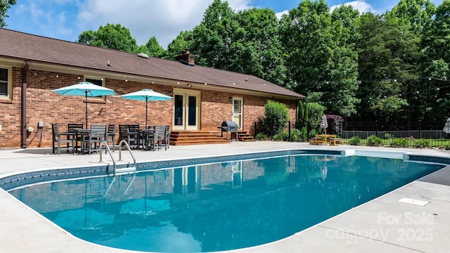 4916 Leepers Creek Rd, Maiden, NC 28650 - view of pool featuring grilling area, entry steps, and a patio area