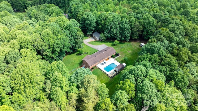 4916 Leepers Creek Rd, Maiden, NC 28650 - aerial overview of property's location with a pool and a forest