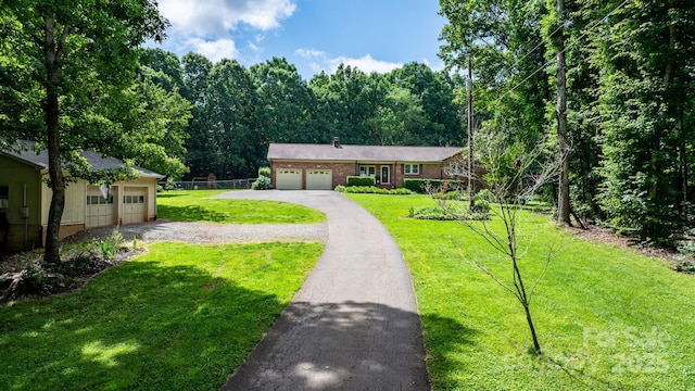 4916 Leepers Creek Rd, Maiden, NC 28650 - single story home with a front lawn and brick siding