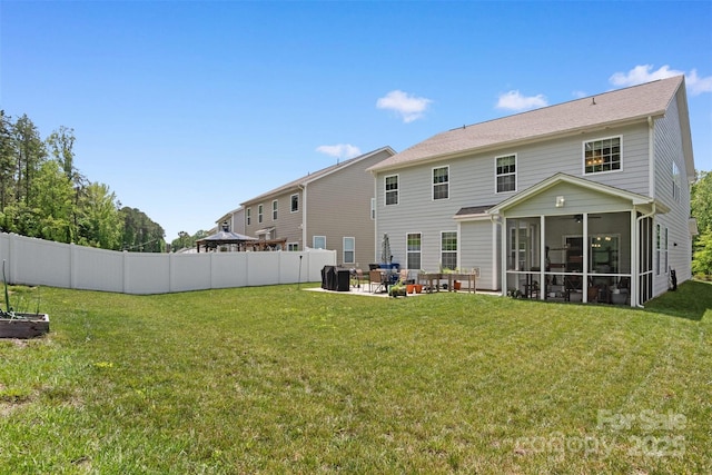 107 Hornbeam Ln, Mooresville, NC 28117 - rear view of property featuring a patio and a sunroom