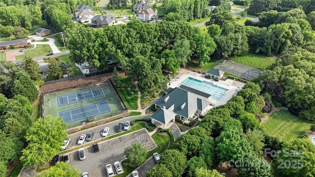 9021 Unbridle Ln, Waxhaw, NC 28173 - aerial view of property and surrounding area featuring a pool area