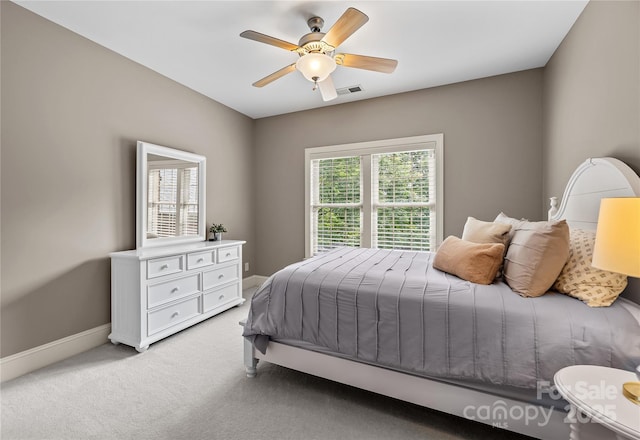 9021 Unbridle Ln, Waxhaw, NC 28173 - bedroom featuring baseboards, light colored carpet, and a ceiling fan