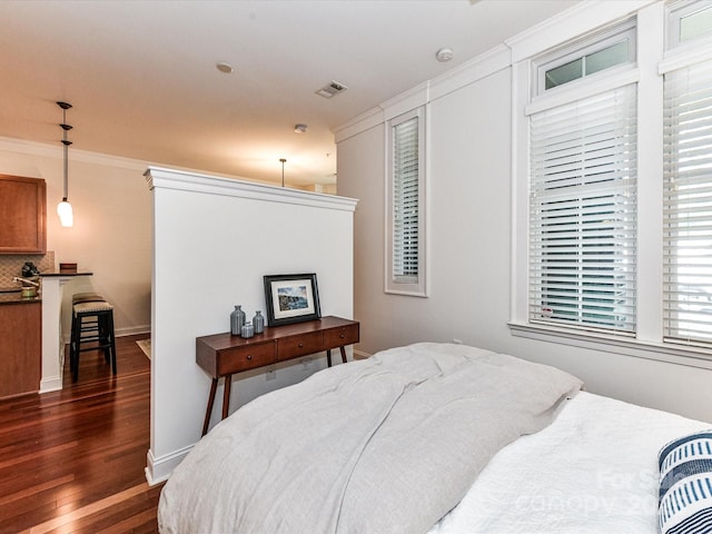 2810 Selwyn Ave Unit 104, Charlotte, NC 28209 - bedroom with dark wood-style flooring