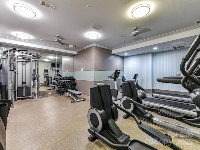 2810 Selwyn Ave Unit 104, Charlotte, NC 28209 - exercise room with ornamental molding