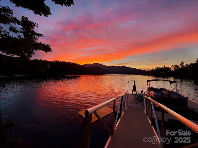 214 Sequoyah Trl, Robbinsville, NC 28771 - dock area featuring a water and mountain view