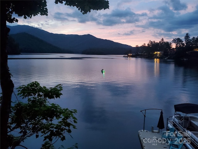 214 Sequoyah Trl, Robbinsville, NC 28771 - water view featuring a mountain backdrop