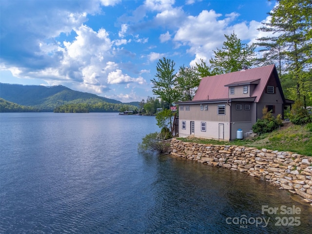214 Sequoyah Trl, Robbinsville, NC 28771 - water view featuring a mountainous background