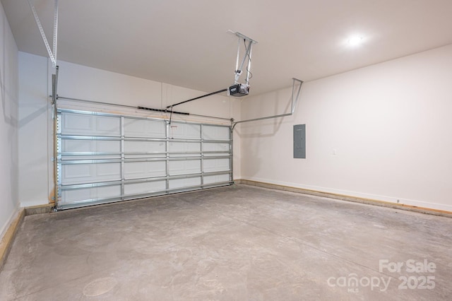1941 32nd St NE, Hickory, NC 28601 - garage with electric panel, baseboards, and a garage door opener