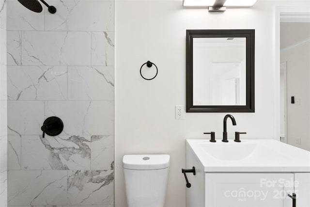 1155 Cedar Grove Ln, Rock Hill, SC 29732 - full bath featuring a tile shower, vanity, and toilet