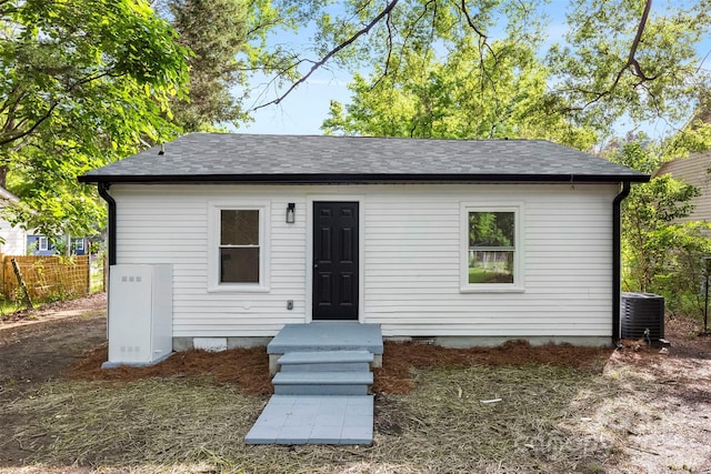 1155 Cedar Grove Ln, Rock Hill, SC 29732 - view of front facade with central AC, fence, and a shingled roof