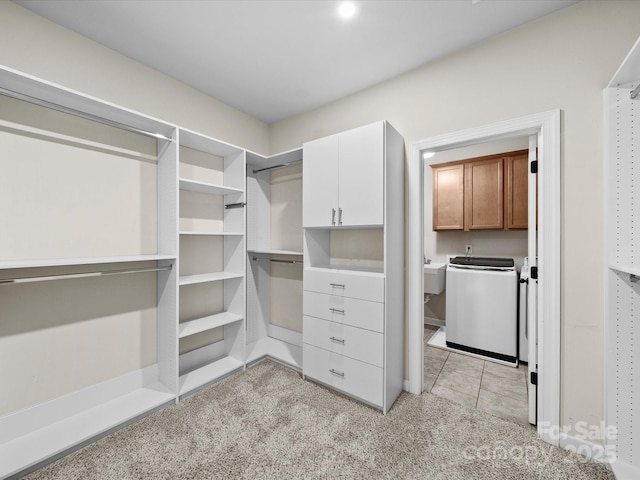 1190 Arges River Dr, Fort Mill, SC 29715 - spacious closet with washer / clothes dryer and light colored carpet