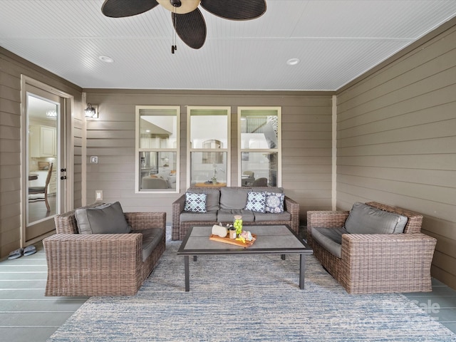 1190 Arges River Dr, Fort Mill, SC 29715 - view of patio with outdoor lounge area and a ceiling fan