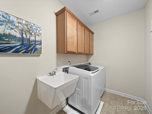 1190 Arges River Dr, Fort Mill, SC 29715 - washroom with washer and clothes dryer, cabinet space, and baseboards