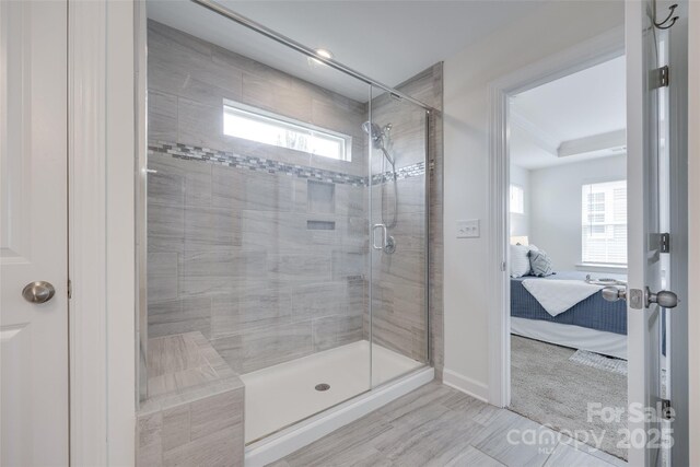 5836 Clan Maclaine Dr, Charlotte, NC 28278 - ensuite bathroom with a stall shower and plenty of natural light