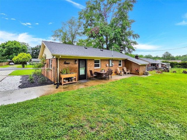 4108 Mellon Rd, Matthews, NC 28104 - back of house with brick siding and a patio area