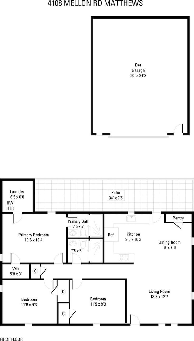4108 Mellon Rd, Matthews, NC 28104 - property floor plan