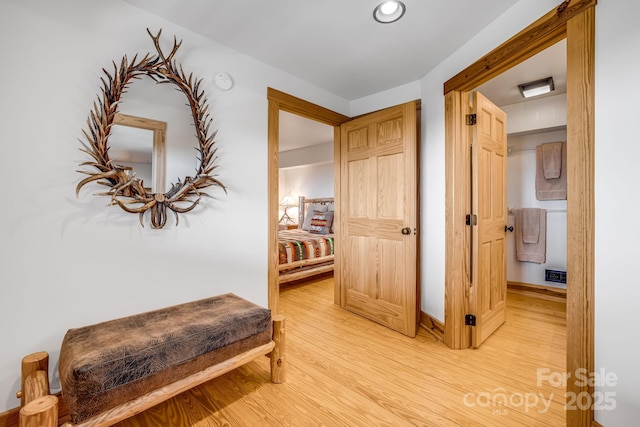 2399 El Miner Dr, Mars Hill, NC 28754 - corridor featuring light wood-type flooring and recessed lighting