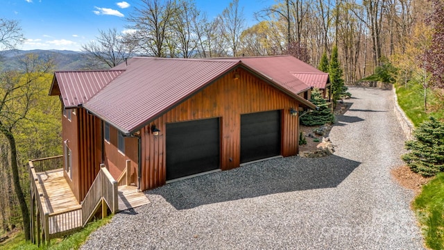 2399 El Miner Dr, Mars Hill, NC 28754 - detached garage with gravel driveway