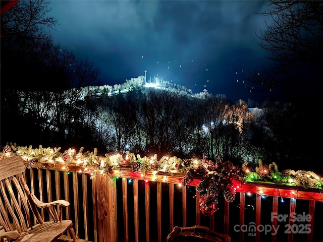 2399 El Miner Dr, Mars Hill, NC 28754 - view of yard at twilight