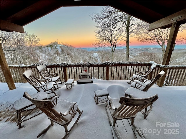 2399 El Miner Dr, Mars Hill, NC 28754 - view of snow covered deck
