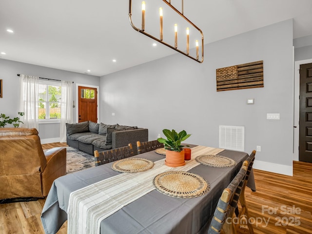 20 Phillip Ln, Arden, NC 28704 - dining room with light wood finished floors, baseboards, and recessed lighting