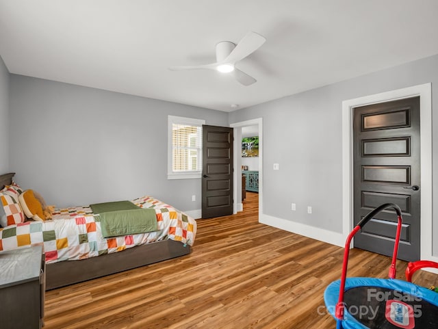 20 Phillip Ln, Arden, NC 28704 - bedroom featuring wood finished floors, baseboards, and a ceiling fan