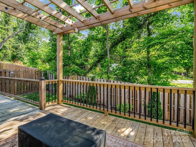 20 Phillip Ln, Arden, NC 28704 - deck featuring a pergola and view of scattered trees