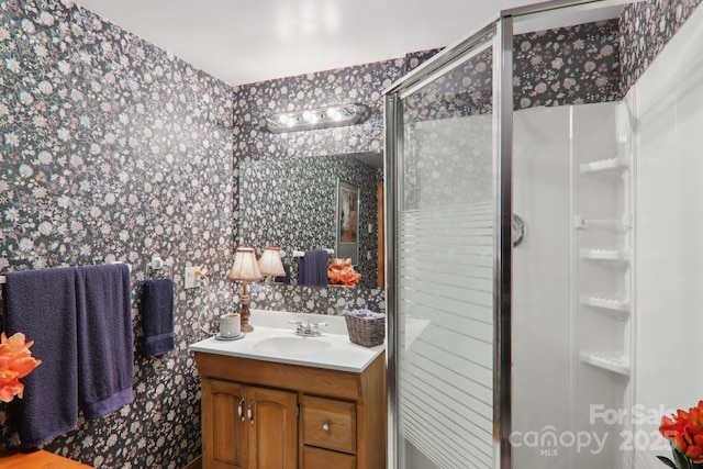 457 Shady Ridge Rd, Waynesville, NC 28785 - full bath featuring vanity and a stall shower