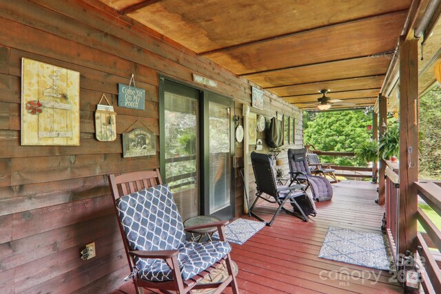 457 Shady Ridge Rd, Waynesville, NC 28785 - view of wooden porch