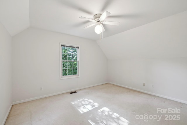 124 Hilltop Rd, Black Mountain, NC 28711 - bonus room with lofted ceiling, ceiling fan, carpet floors, and baseboards
