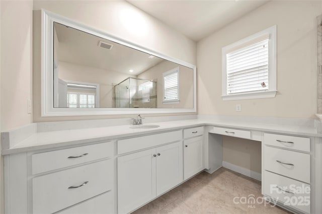 17028 River Race Dr, Huntersville, NC 28078 - bathroom with vanity and a shower stall