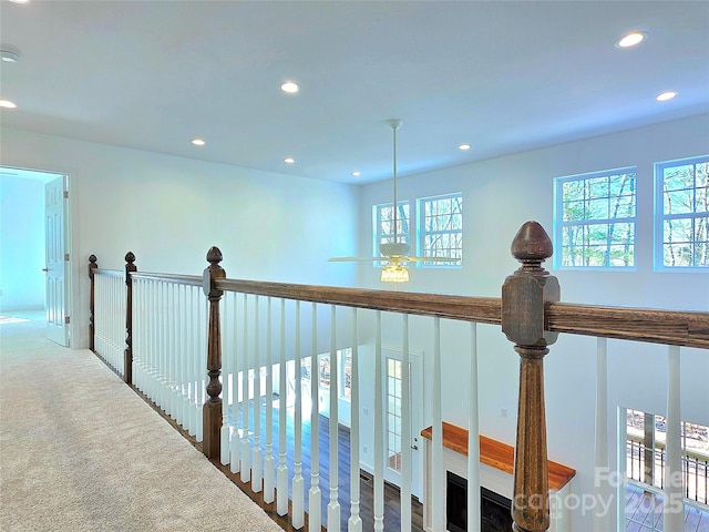 690 Settlers Trl, Mars Hill, NC 28754 - hallway with recessed lighting and carpet flooring