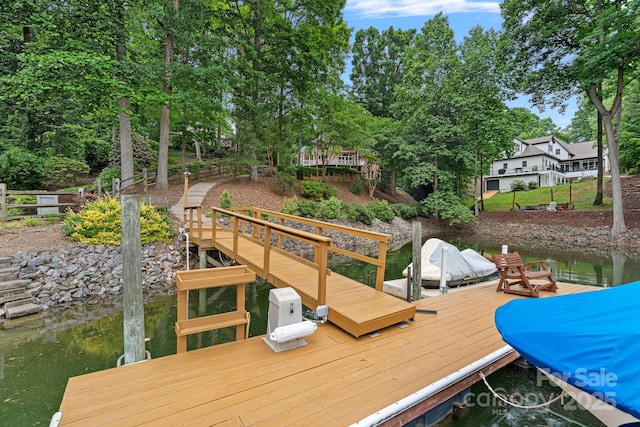166 Pinnacle Shores Dr, Mooresville, NC 28117 - dock featuring a water view and view of wooded area