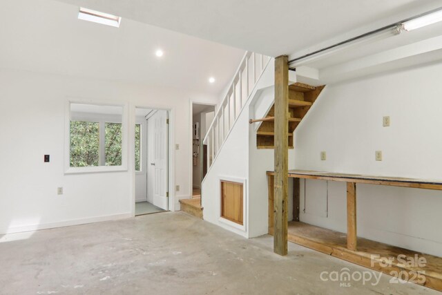 19 Reuben Branch Rd, Maggie Valley, NC 28751 - below grade area featuring stairway and recessed lighting